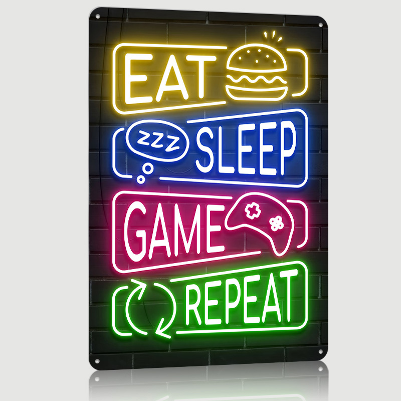 Retro Gaming Quotes - Neon Gaming Funny Quote Printed Poster