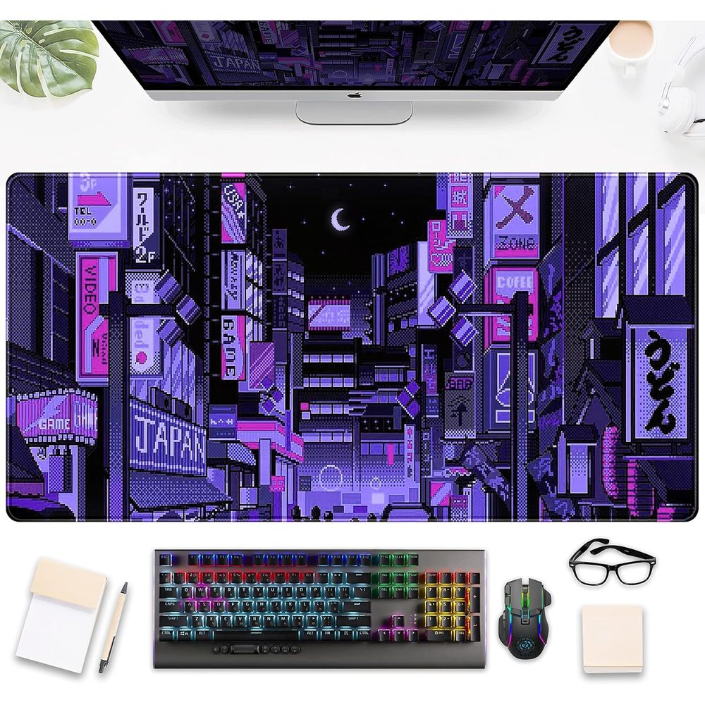Retro Gaming Keyboard And Mouse - Large Retro Anime Gaming Mouse Pad,