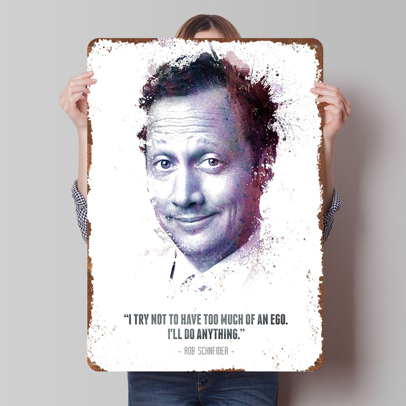 Retro Gaming Quotes - Rob Schneider and His Quote. Tinplate