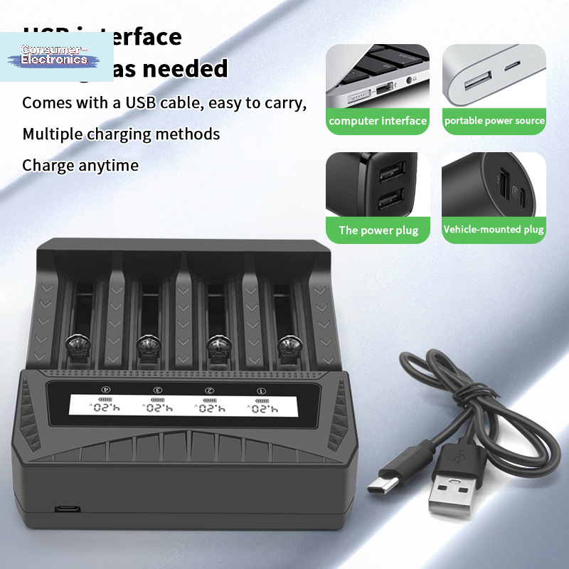 Rechargeable Battery Aa - 【USB Charger Intelligent LCD Battery USB