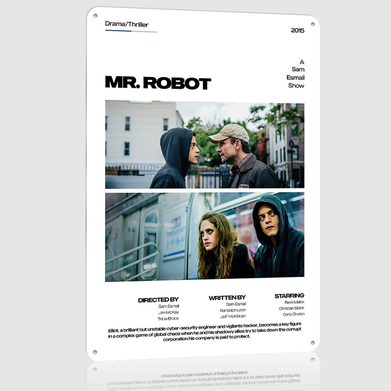 Retro Gaming For Tv - Mr. Robot TV Show Printed Poster