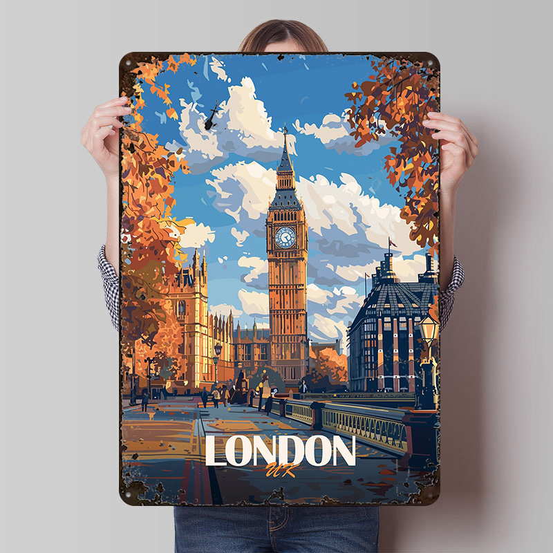 Retro Gaming In London - London Big Ben Printed Poster Retro