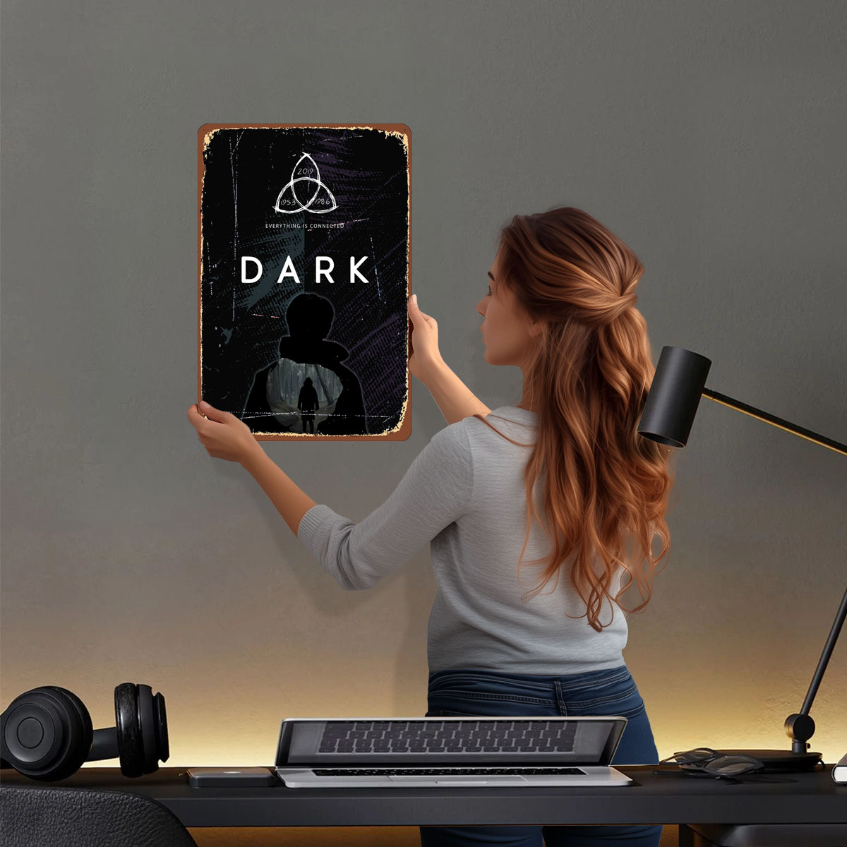 Dark Metal Signs Tv Show Poste - Retro Gaming For Tv 评论和价格