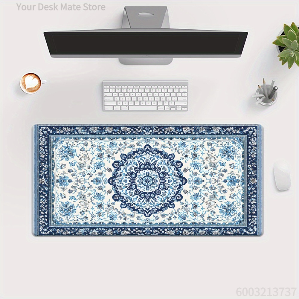 Retro blue Persian  mouse pad  - Retro Gaming Keyboard And Mouse 评论和价格