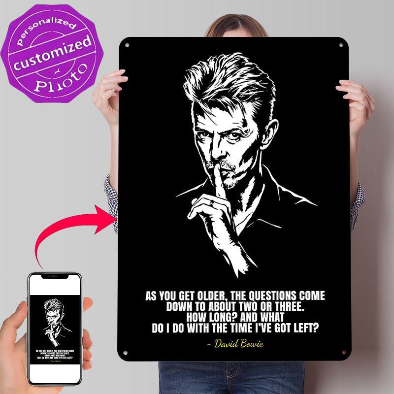 David Bowie Quote Art Tin Post - Retro Gaming Quotes 评论和价格