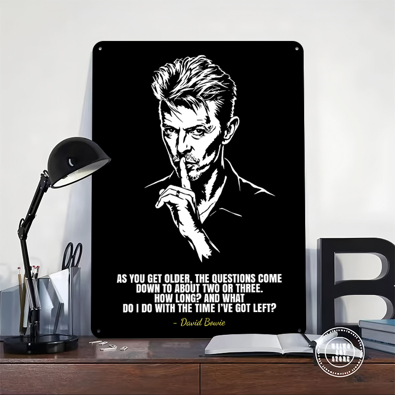 David Bowie Quote Art Tin Post - Retro Gaming Quotes 评论和价格