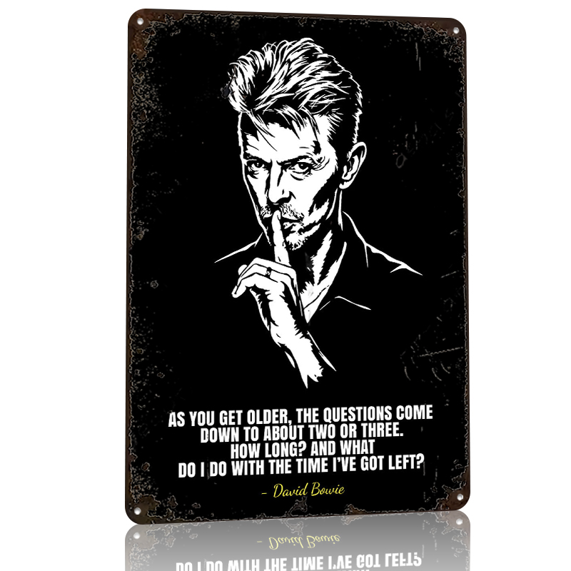 David Bowie Quote Art Tin Post - Retro Gaming Quotes 评论和价格