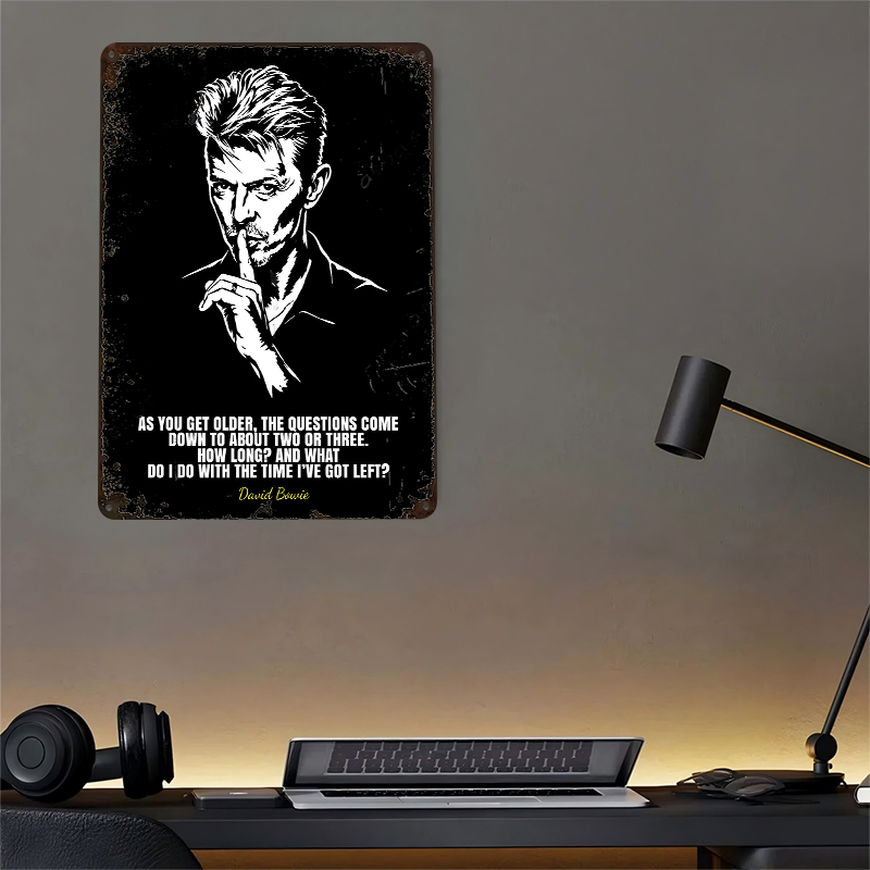 David Bowie Quote Art Tin Post - Retro Gaming Quotes 评论和价格