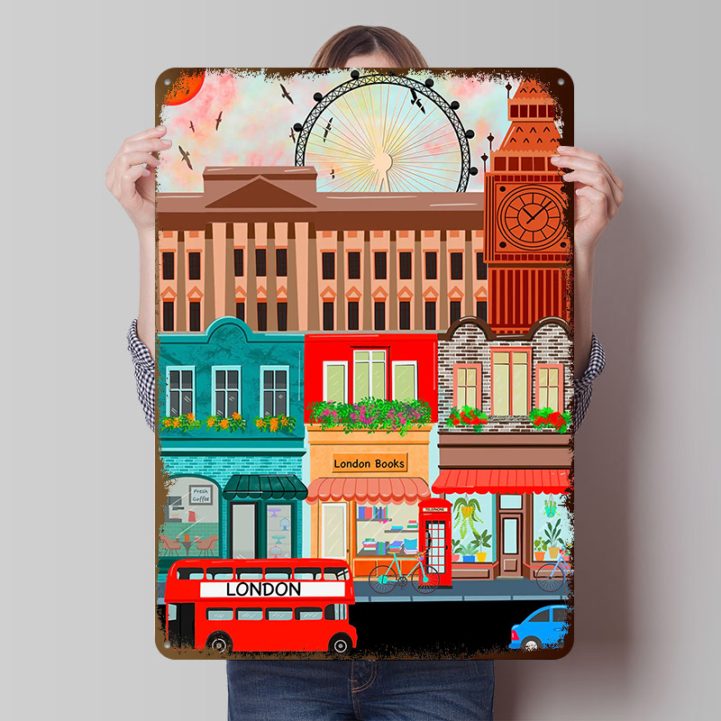 London Travel Tinplate Poster  - Retro Gaming In London 评论和价格