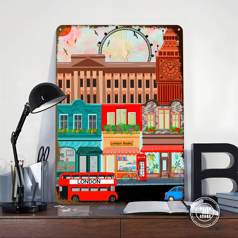 London Travel Tinplate Poster  - Retro Gaming In London 评论和价格