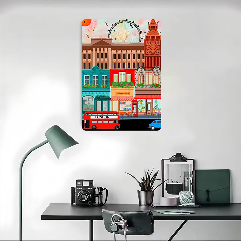 London Travel Tinplate Poster  - Retro Gaming In London 评论和价格