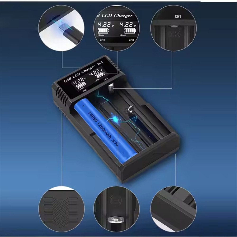 USB LCD Battery Smart Charger  - Rechargeable Battery Aa 评论和价格