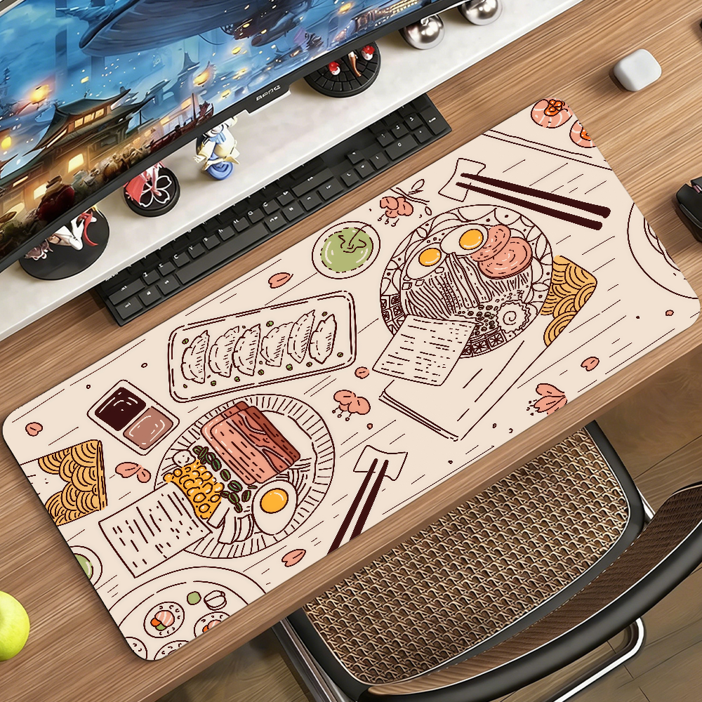 Retro Japanese Ramen Mouse Pad - Retro Gaming Keyboard And Mouse 评论和价格