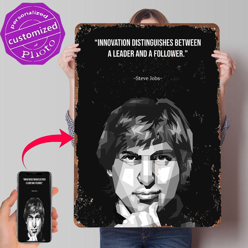 Steve Jobs WPAP Metal Poster C - Retro Gaming Jobs 评论和价格