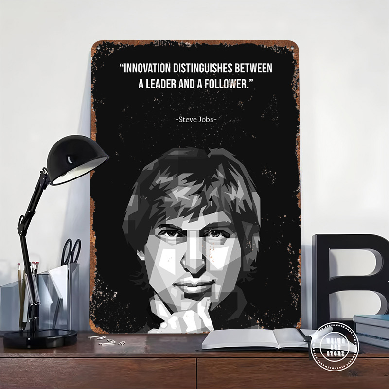 Steve Jobs WPAP Metal Poster C - Retro Gaming Jobs 评论和价格