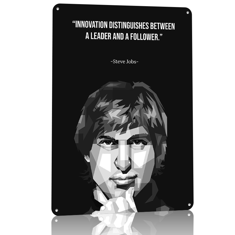 Steve Jobs WPAP Metal Poster C - Retro Gaming Jobs 评论和价格