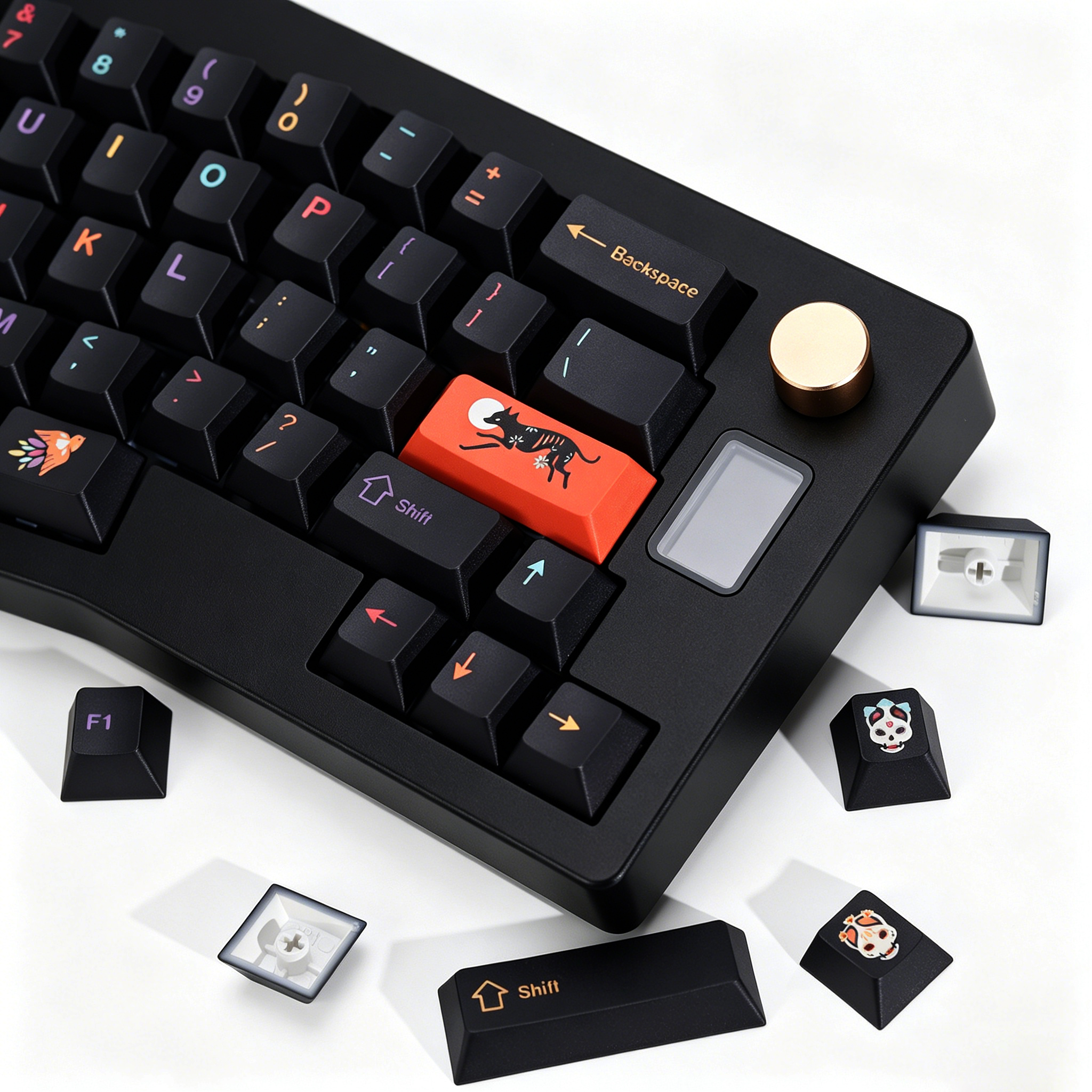KBDiy Clone GMK Keycaps Retro  - Retro Gaming Keyboard 评论和价格