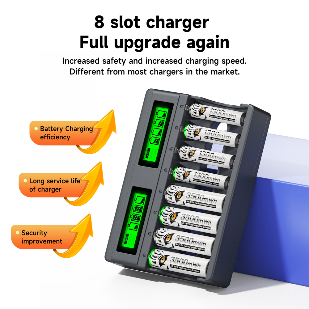 PALO 4-8 Slots 1.5V AA AAA Cha - Rechargeable Battery Aa 评论和价格