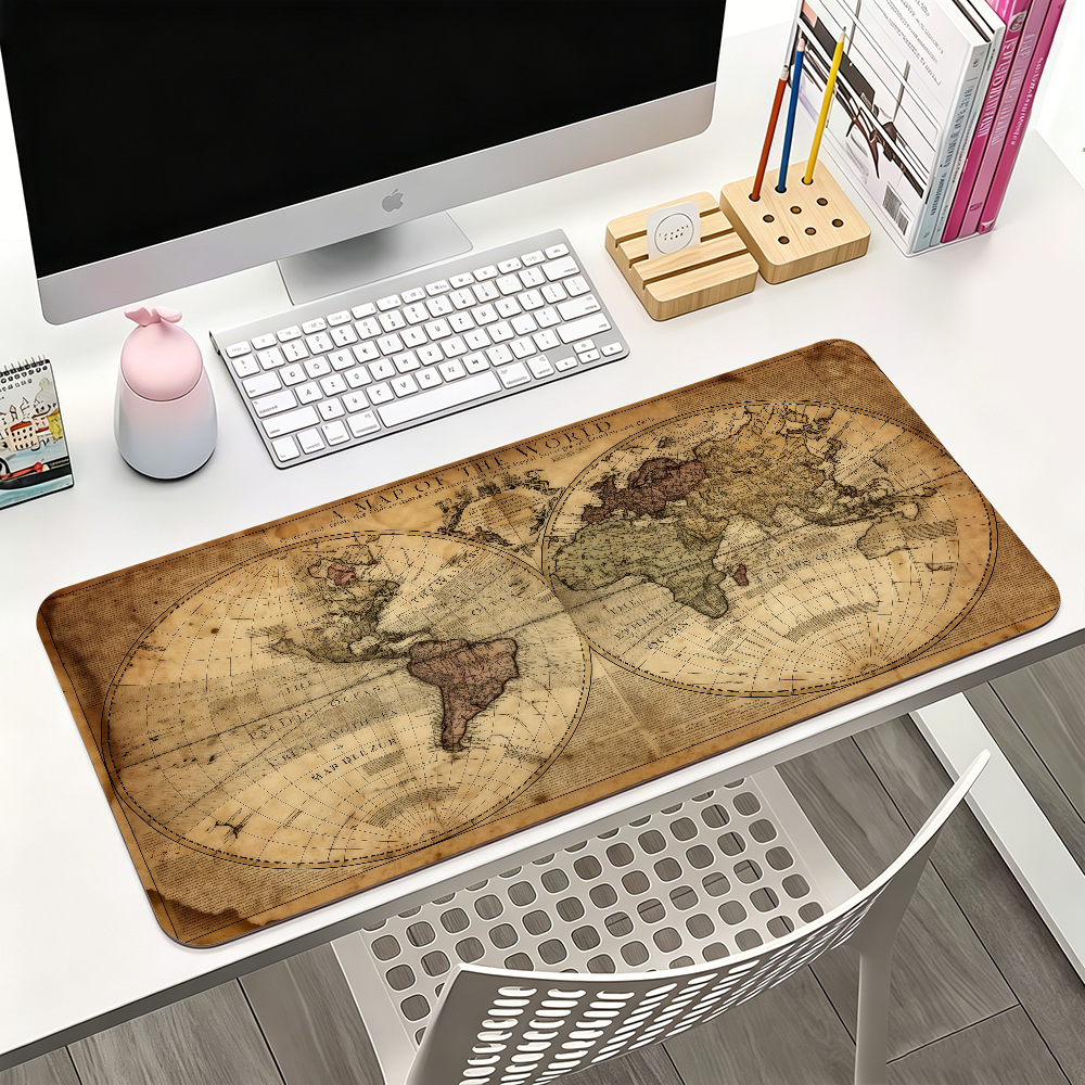Retro Style World Map Mouse Pa - Retro Gaming Style 评论和价格