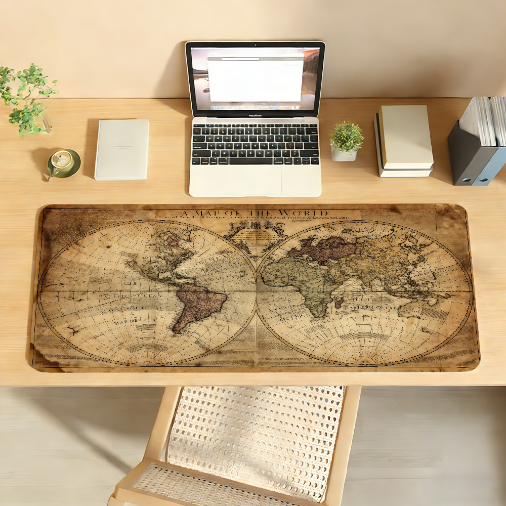 Retro Style World Map Mouse Pa - Retro Gaming Style 评论和价格