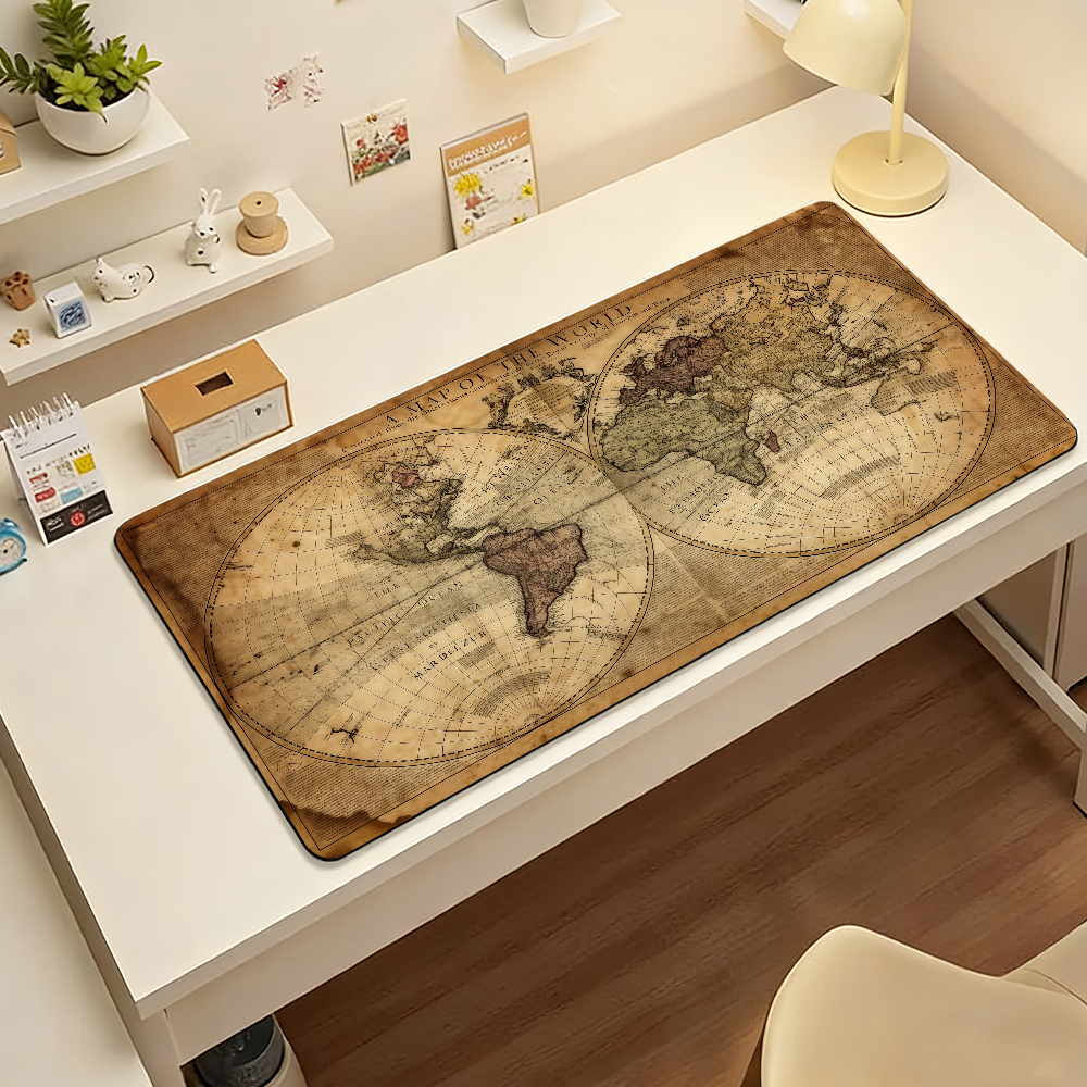 Retro Style World Map Mouse Pa - Retro Gaming Style 评论和价格