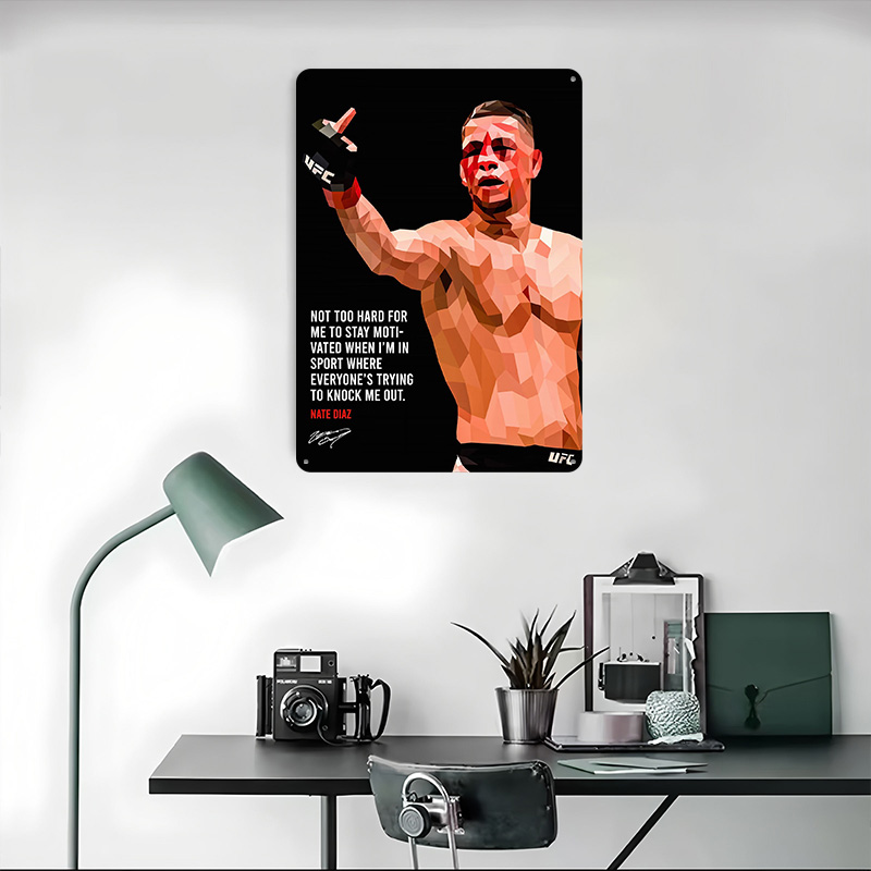 Nate Diaz Quotes Metal Sign Bo - Retro Gaming Quotes 评论和价格