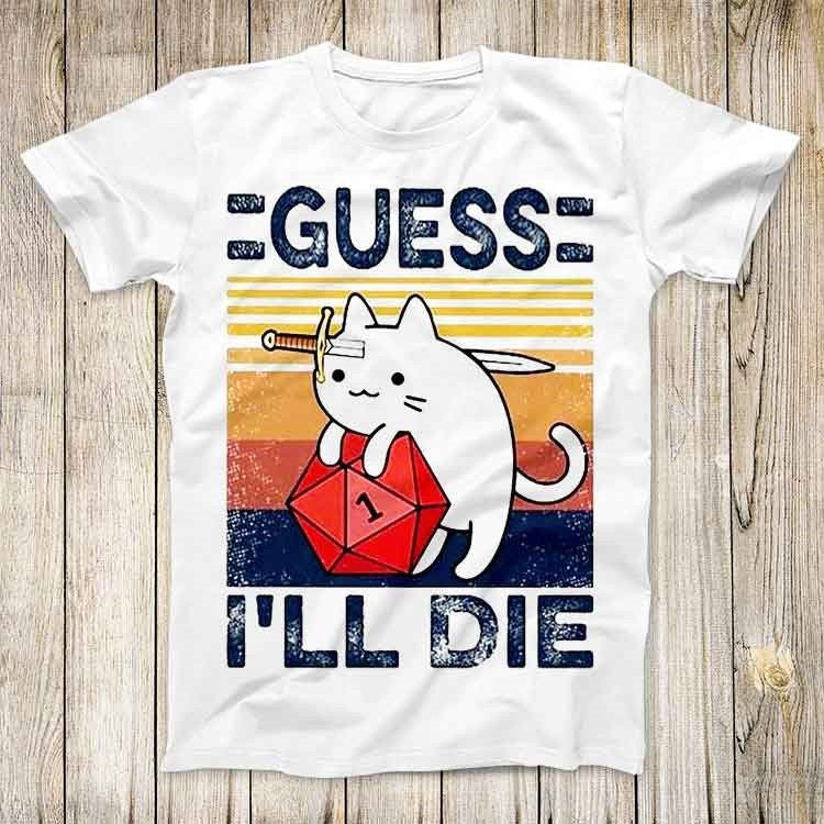 Cute Cat Guess I Ll Die D&D Vi - Retro Gaming Gifts For Men 评论和价格