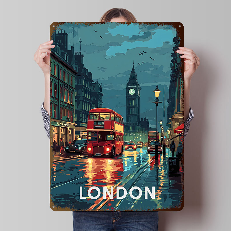 London Big Ben Tinplate Poster - Retro Gaming In London 评论和价格
