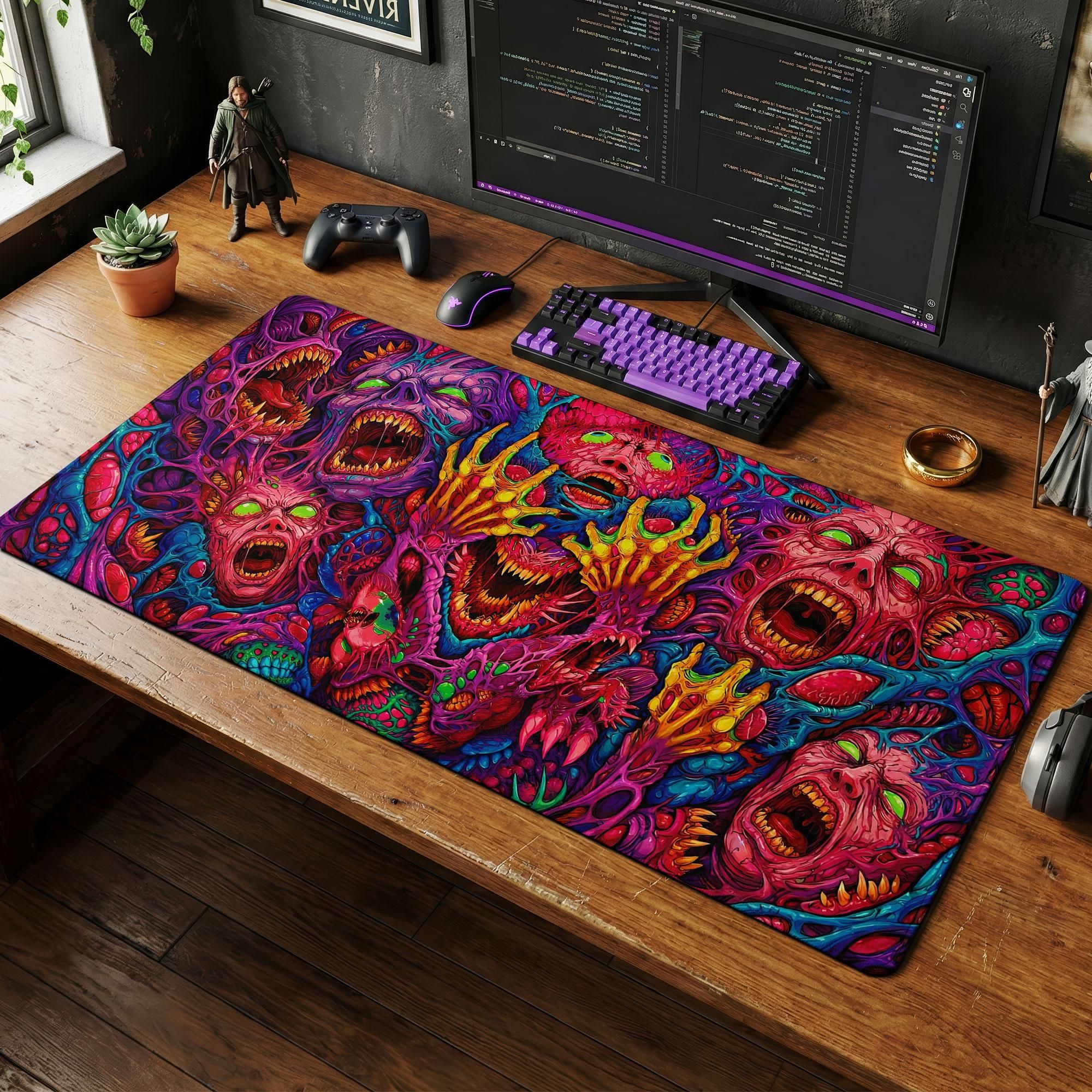 Japan Red Mouse Pad Neon Gore  - Retro Gaming Style 评论和价格