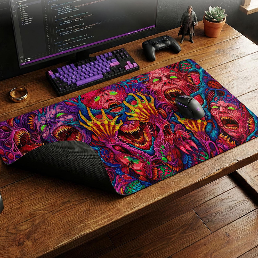 Japan Red Mouse Pad Neon Gore  - Retro Gaming Style 评论和价格
