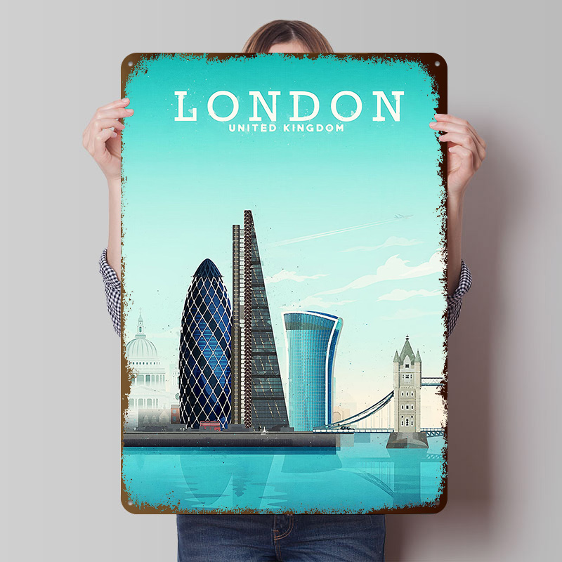 London Travel Metal Poster Cus - Retro Gaming In London 评论和价格