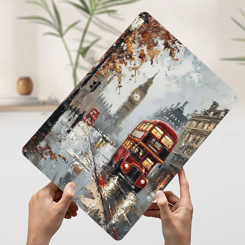 London Bus Charm Metal Poster  - Retro Gaming In London 评论和价格