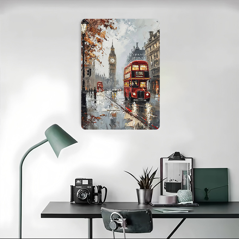 London Bus Charm Metal Poster  - Retro Gaming In London 评论和价格
