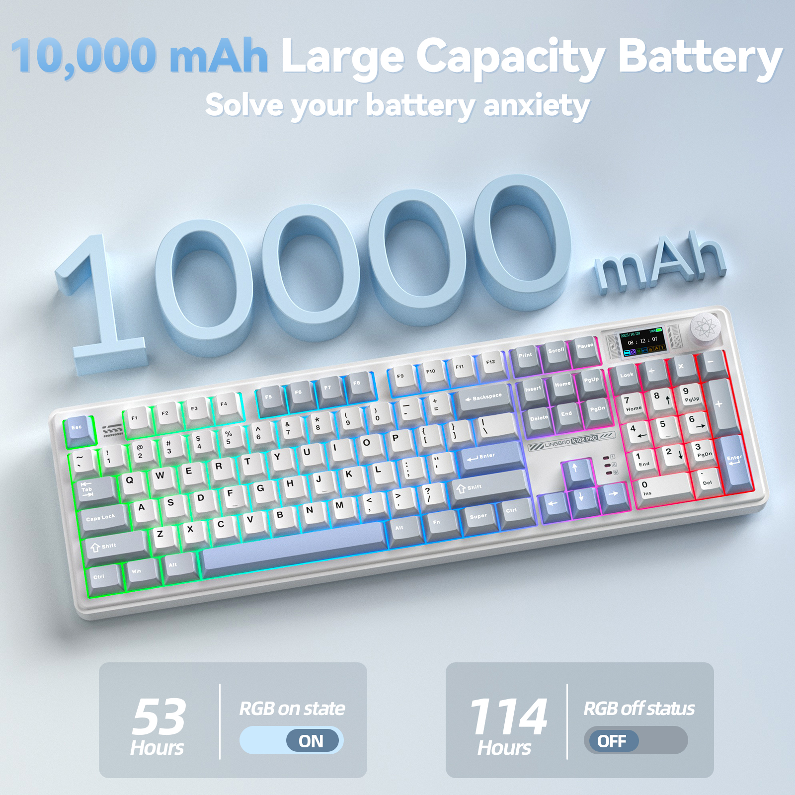 LINGBAO K108pro Mechanical Key - Retro Gaming Keyboard 评论和价格
