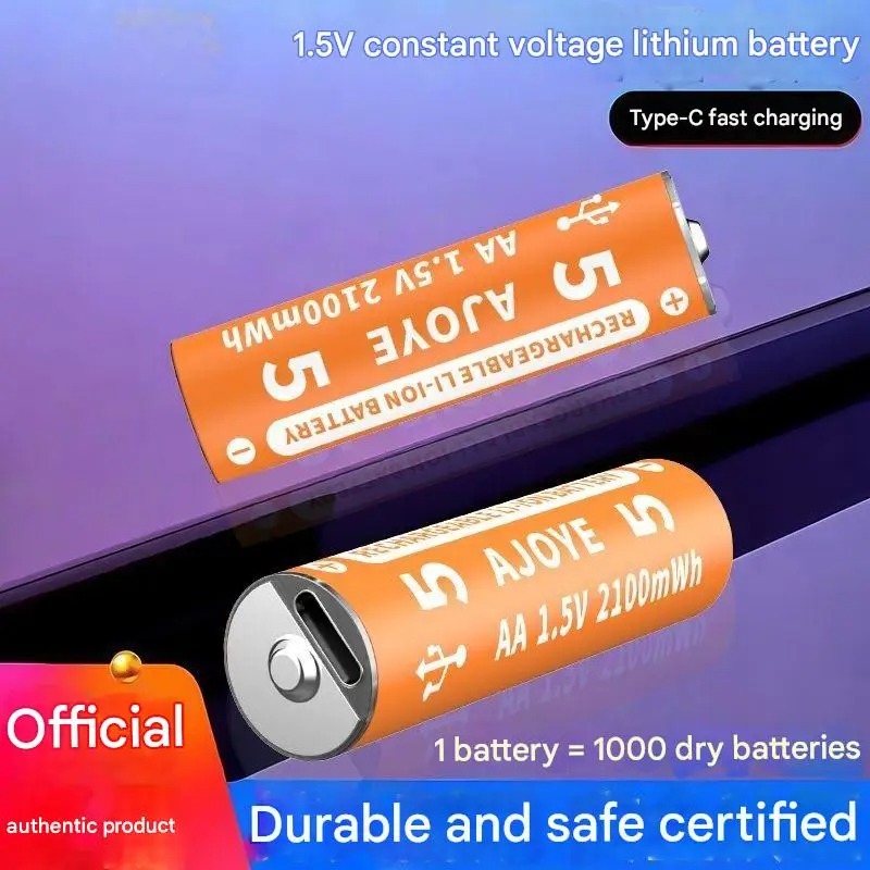 Fast Charging 1.5V 2100mWh AA  - Rechargeable Battery Aa 评论和价格