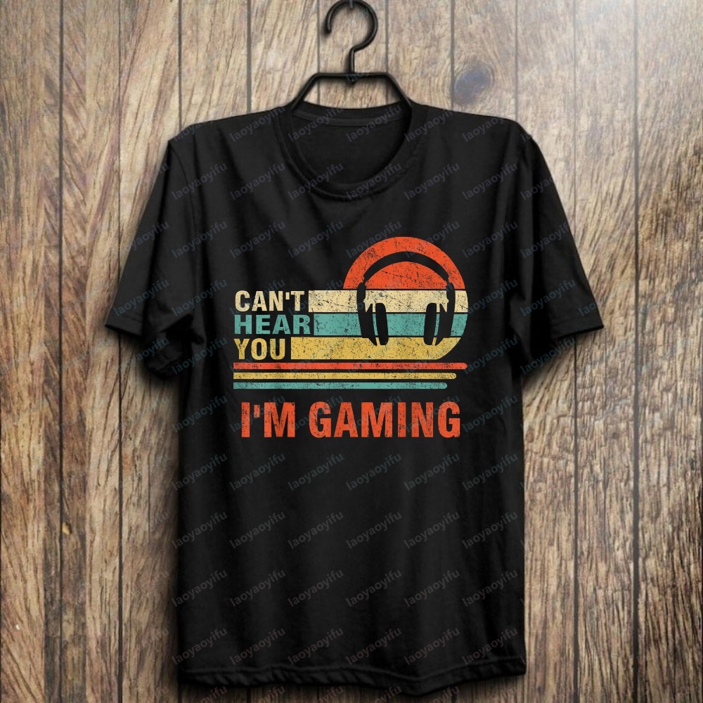 Funny Gamer Gift Headset Can't - Retro Gaming Gifts For Men 评论和价格