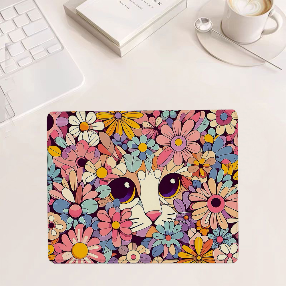 Retro floral cat Small Mouse P - Retro Gaming Keyboard And Mouse 评论和价格