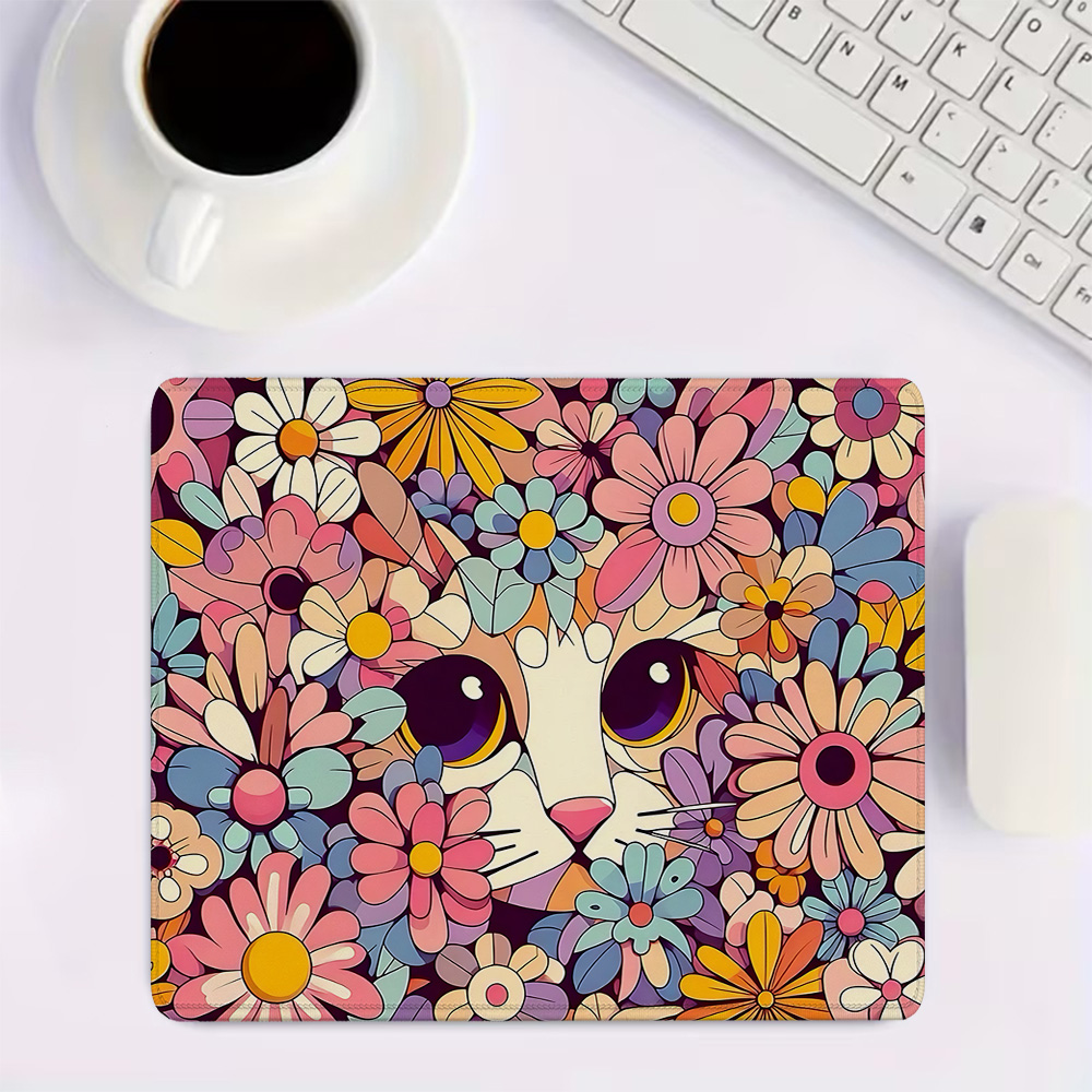 Retro floral cat Small Mouse P - Retro Gaming Keyboard And Mouse 评论和价格