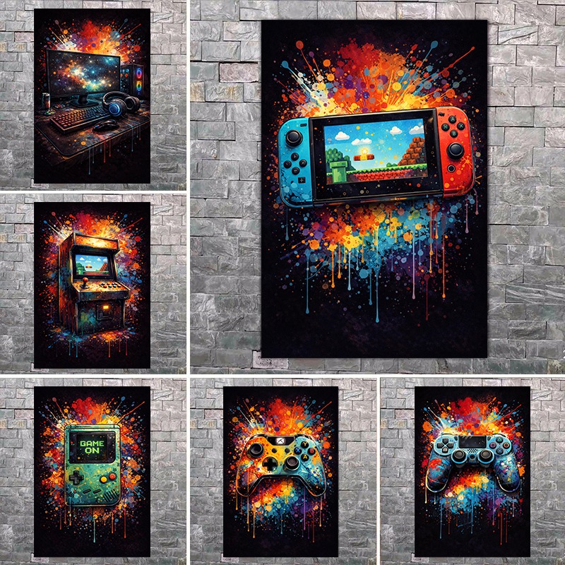 Modern Gaming Room Wall Art Re - Retro Gaming Life 评论和价格