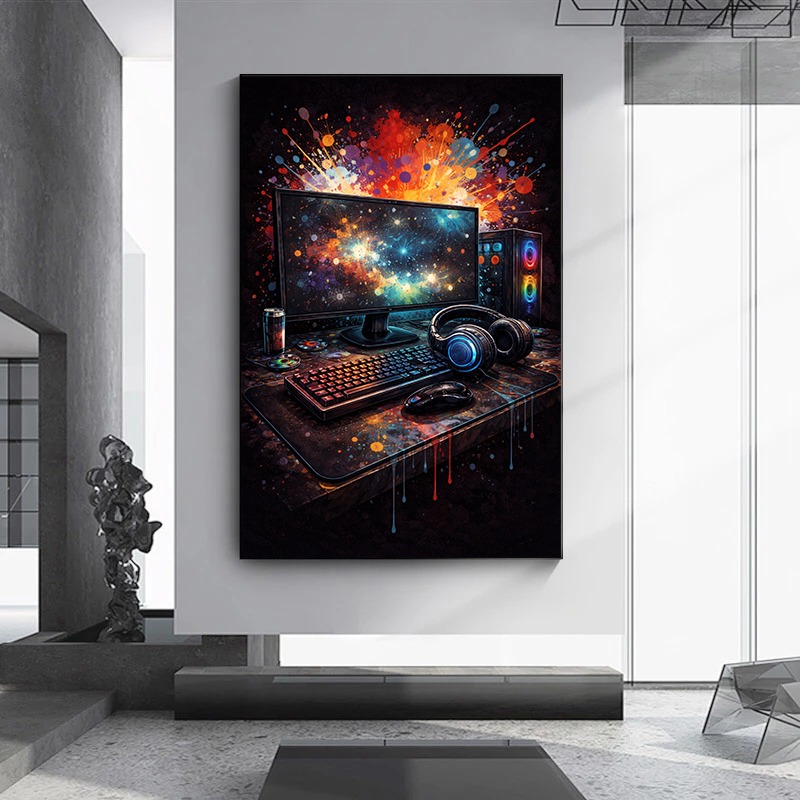Modern Gaming Room Wall Art Re - Retro Gaming Life 评论和价格
