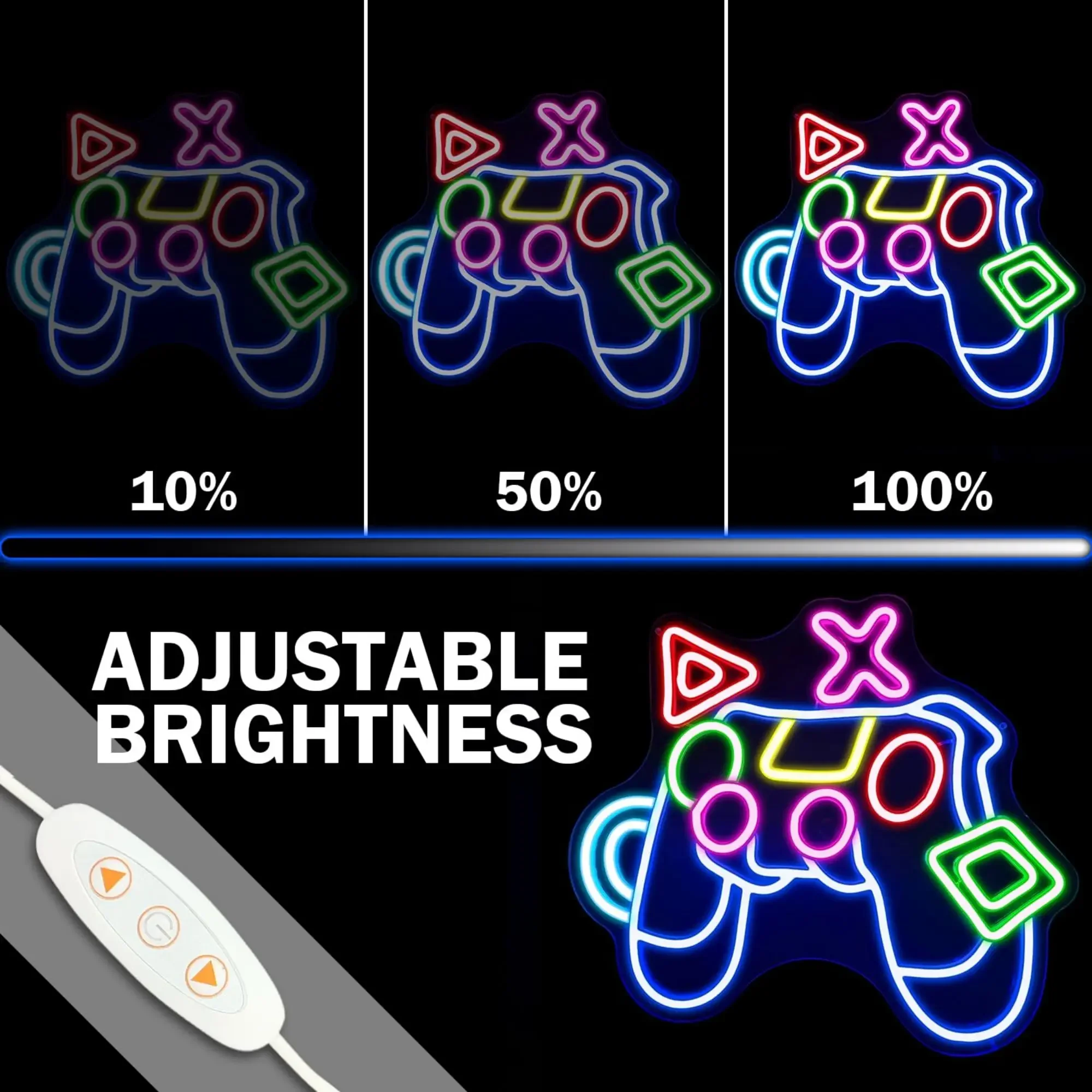 Game Controller LED Neon Light - Retro Gaming Gifts For Men 评论和价格