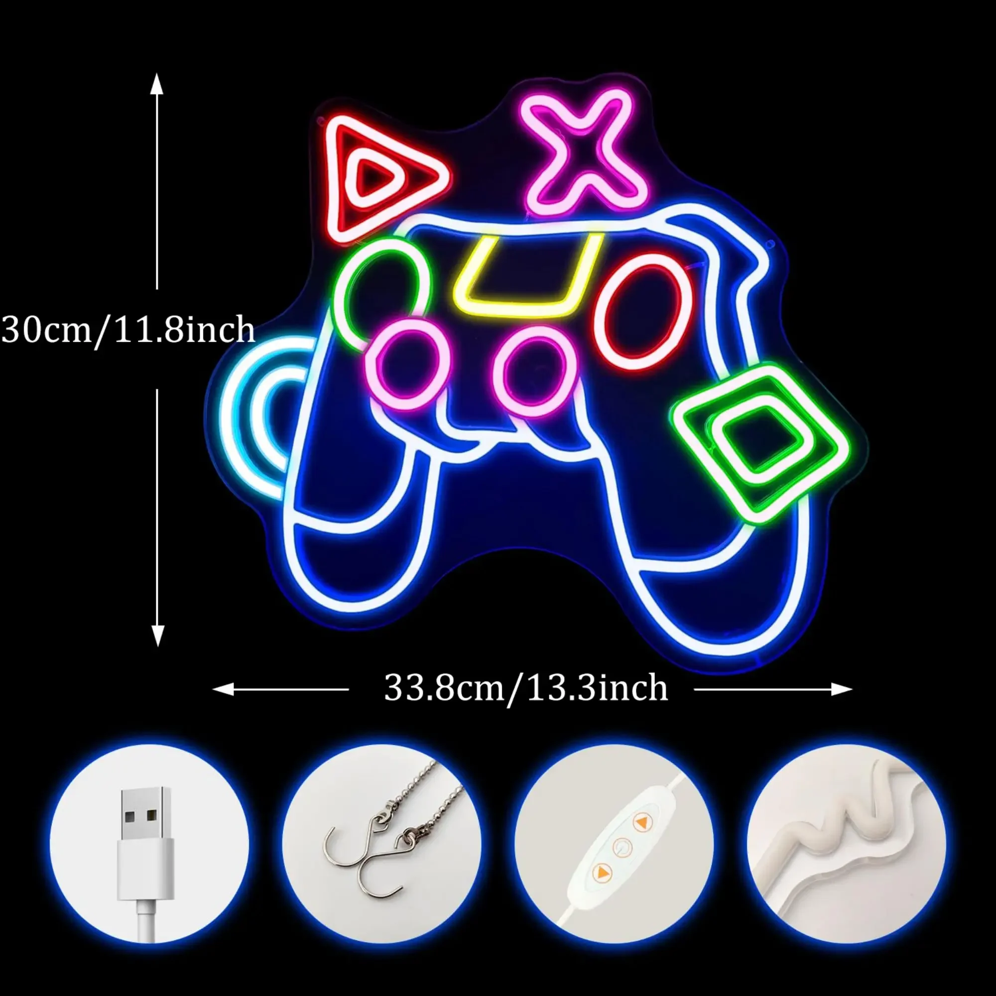 Game Controller LED Neon Light - Retro Gaming Gifts For Men 评论和价格