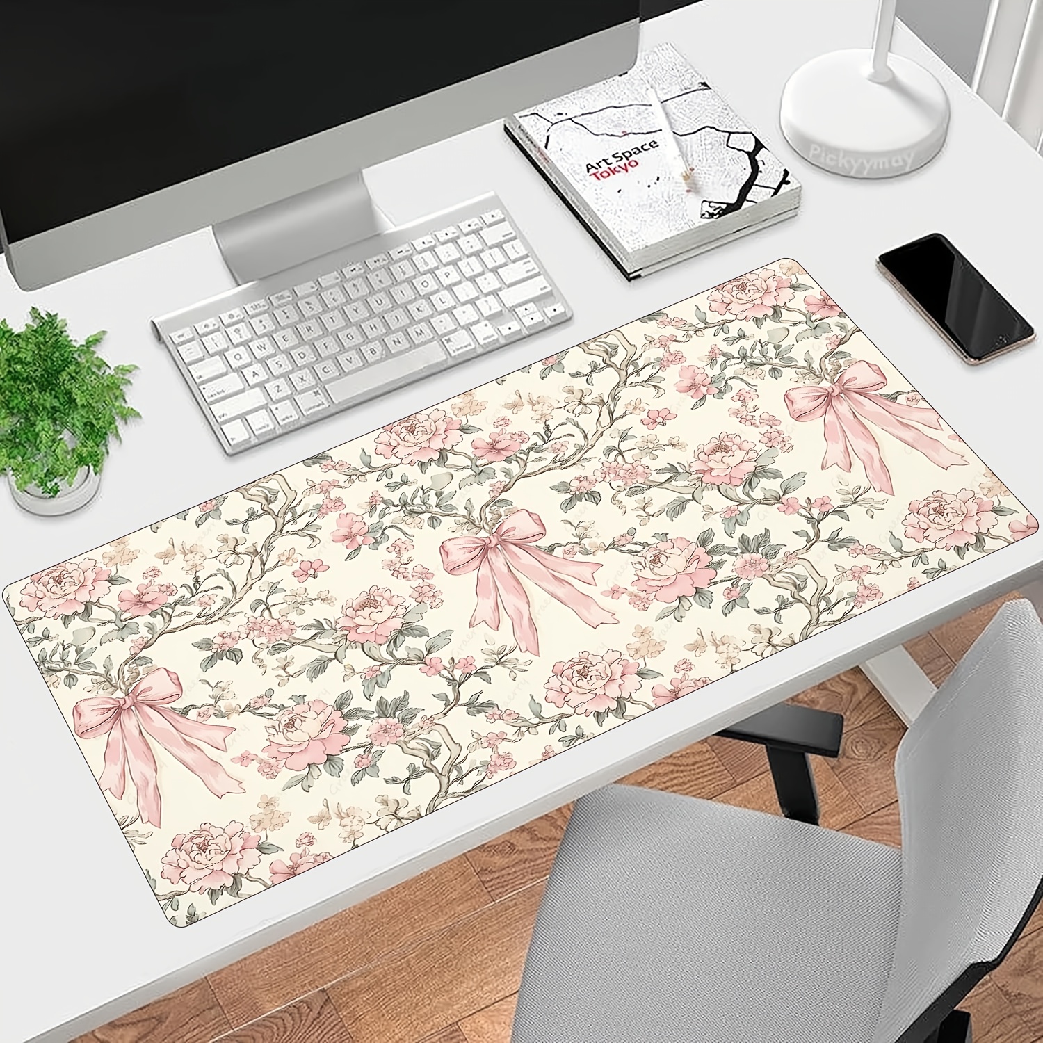 Retro floral pink bow game mou - Retro Gaming Keyboard 评论和价格