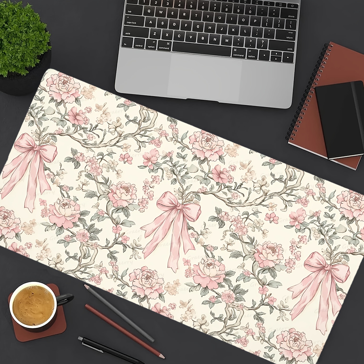 Retro floral pink bow game mou - Retro Gaming Keyboard 评论和价格