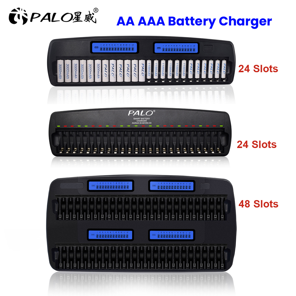 PALO 24/36/48 Slots 1.2V LCD D - Rechargeable Battery Aa 评论和价格